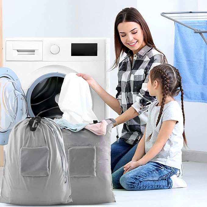 JHX Travel Laundry Bag, Dirty Clothes Bag 【Upgraded】
