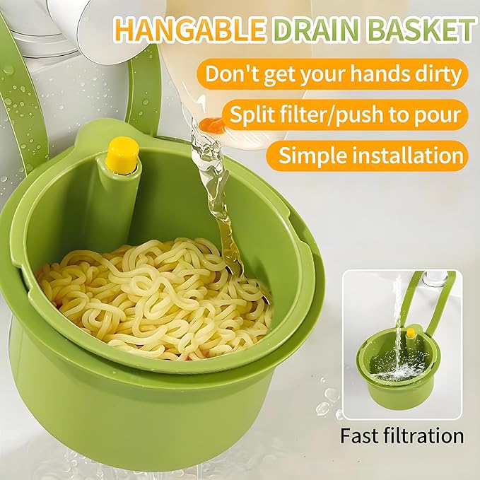 Hanging Strainer for Kitchen Sink, Kitchen Drain Storage Basket, Smart Sink