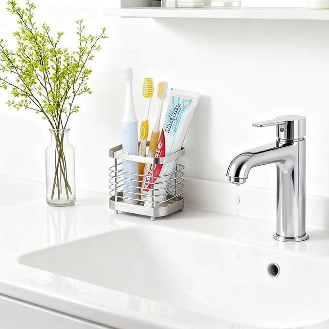 MYITYARD Toothbrush Holder for Bathroom, Stainless Steel Ventilated Electric