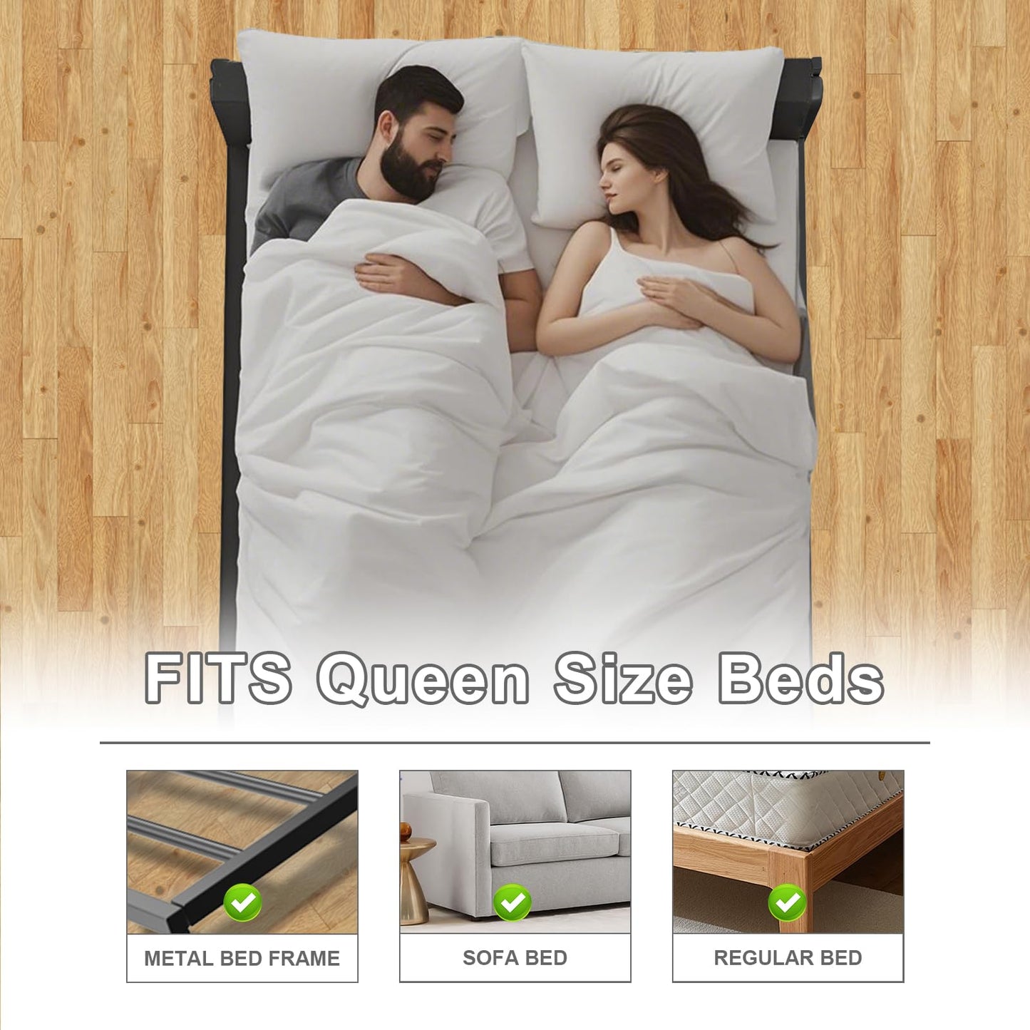Imperius Folding Spring Box Bunkie Board,10MM, Bed Support Flat Noodles, Queen Size 60x80'' Light and Thin, Breathable, Noise Minimizing,Moisture Resistant Bunkieboards