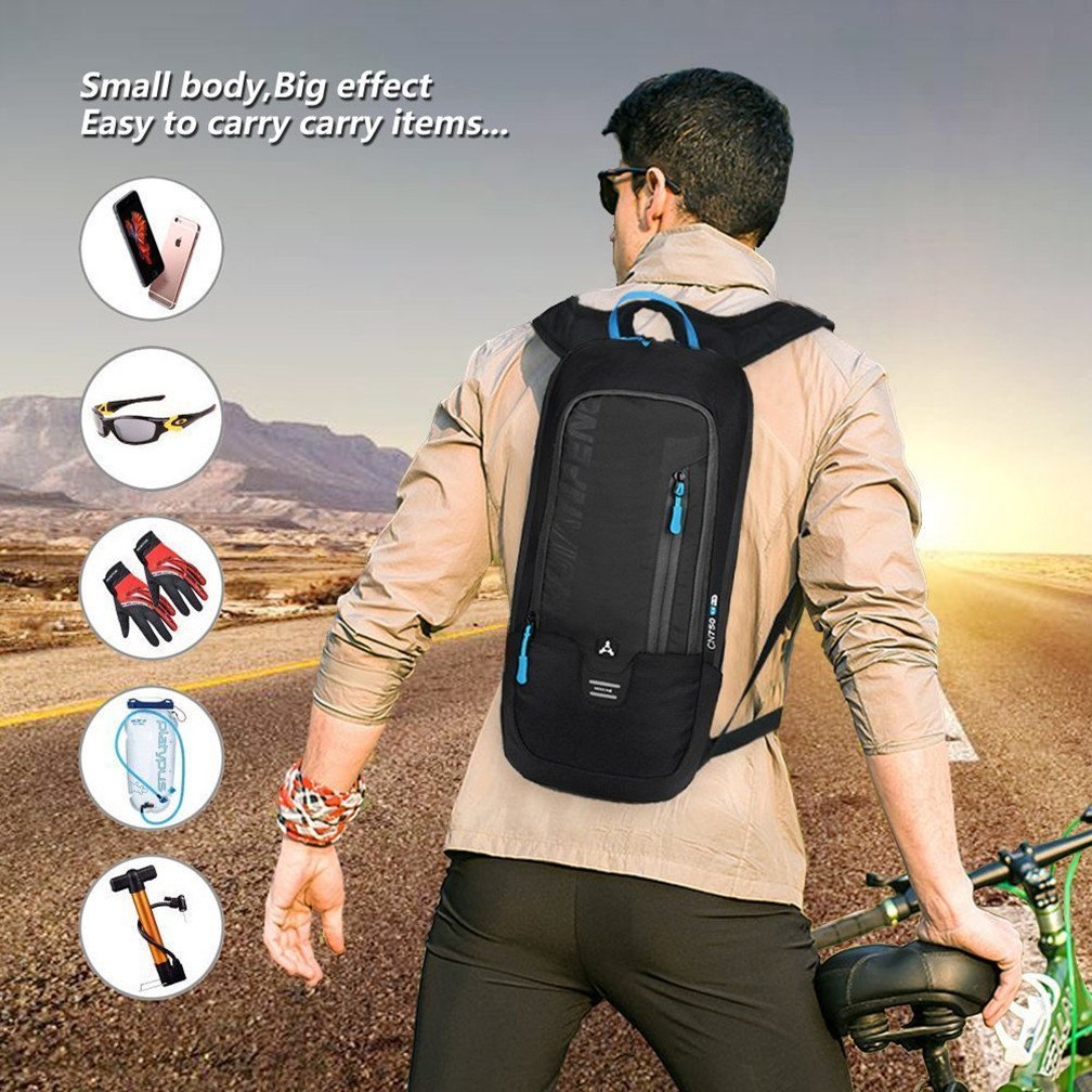 WINDCHASER Bike Backpack, Waterproof Breathable Cycling Bicycle Rucksack, 10L Mini Ultralight Biking Daypack Sport Bags Gift for Fitness Running Hiking Skiing Trekking