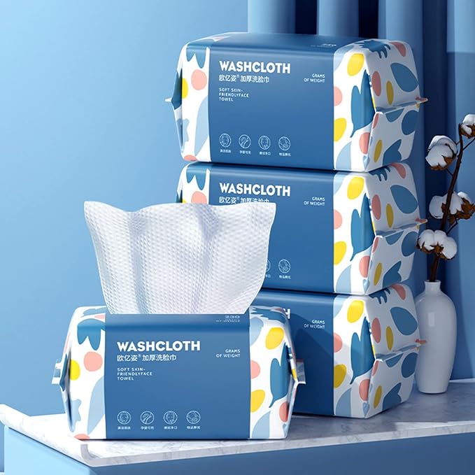 100 Count Disposable Face Towel, Thickening Ultra Soft Washcloths, Facial