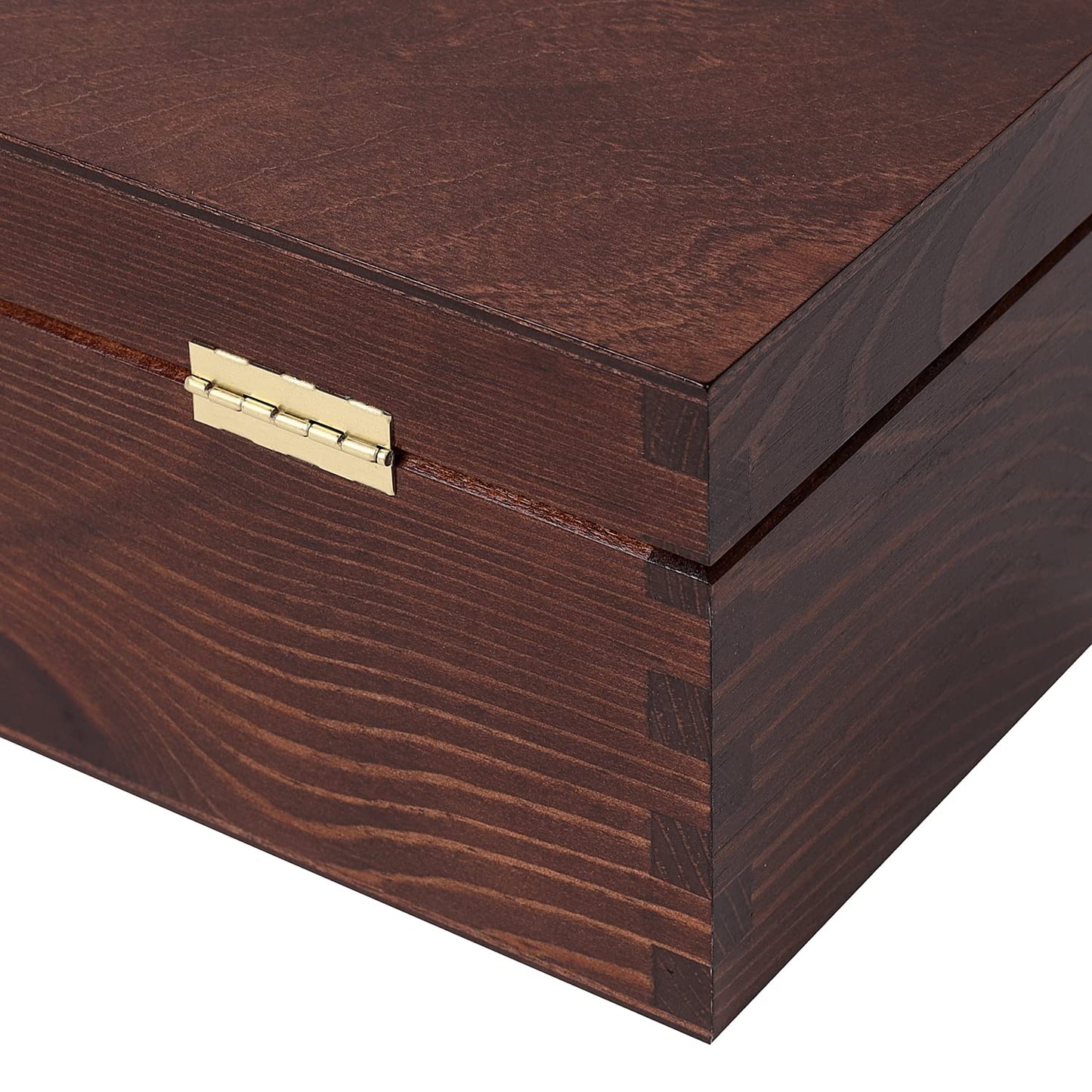 Creative Deco Brown Wine Wooden Box Gift Storage | 2 Bottles | 13.77 x 7.87 x 3.93 in (+/- 0.5in) | Wood Holder Lacquer |Box for Christmas, Birthday, Wedding, Valentine’s Day, Anniversary