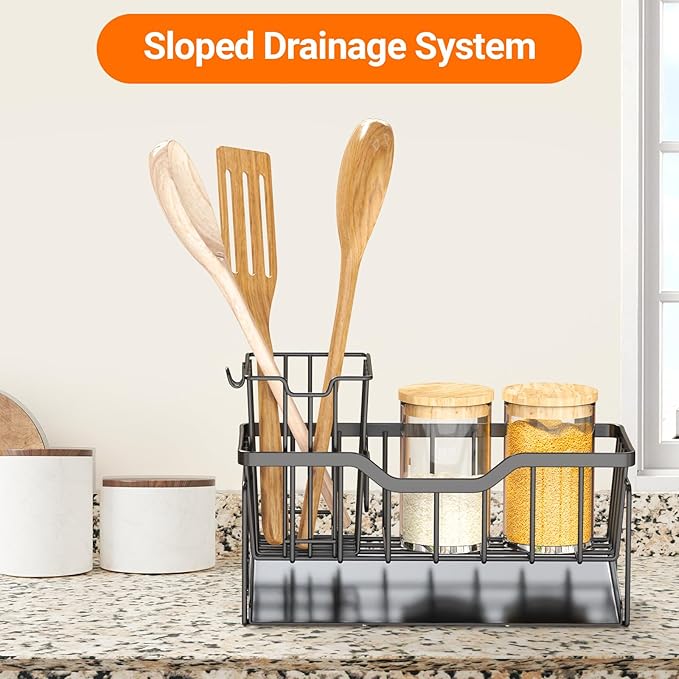 StorageRight Kitchen Sink Caddy Organizer, Rustproof Sponge Holder