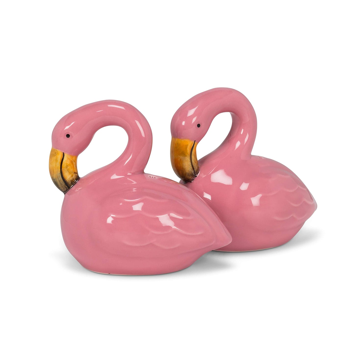 Abbott Collection Sitting Flamingo Salt & Pepper Shaker Set - Ceramic, Pink (3 inches H)