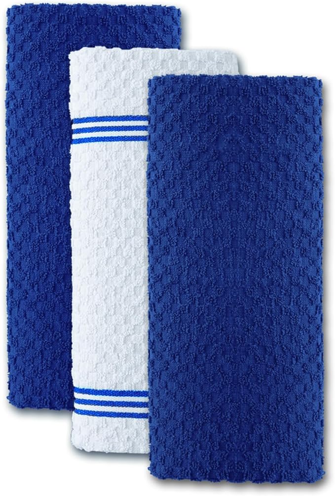Infinitee Xclusives Premium Kitchen Towels – Pack of 3, 100% Cotton |15 x 25|