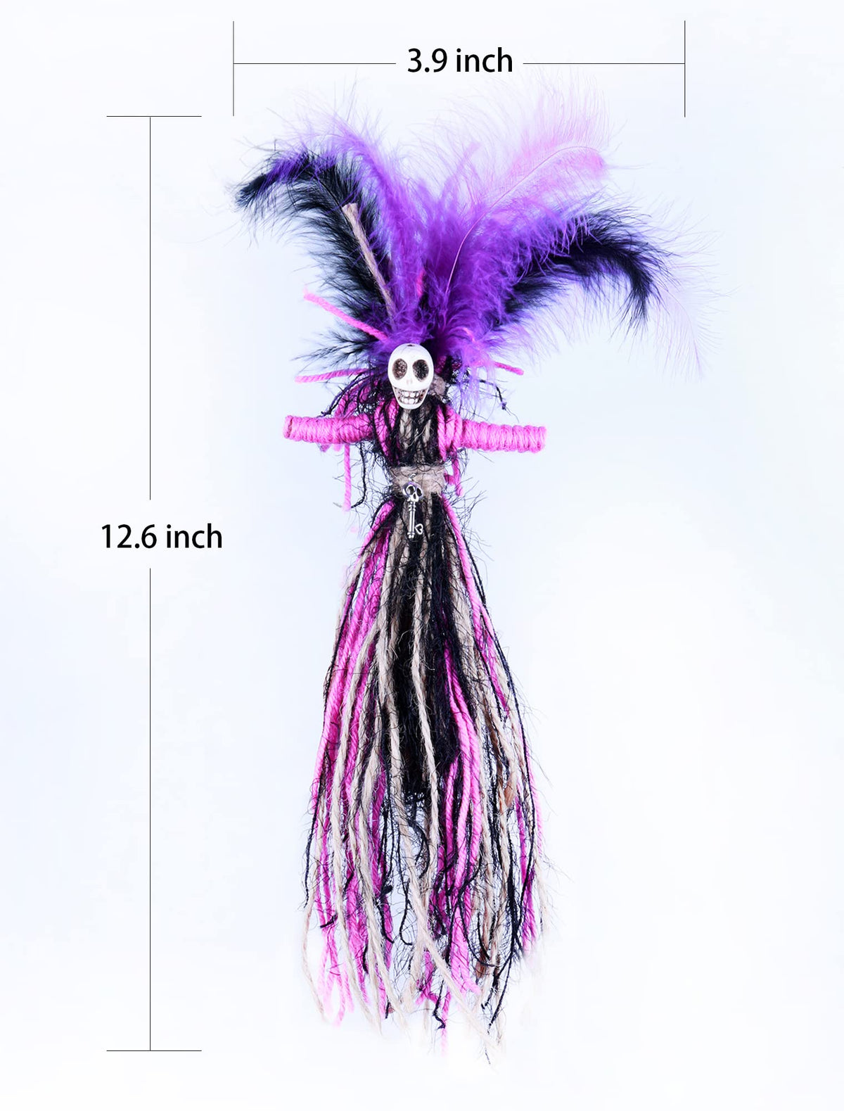Nosadi Voodoo Doll Real Handmade Creepy Dolls Set Horror Voodoo Supplies Skull Witches Poppet for Halloween Birthday Christmas Party Gift Decoration