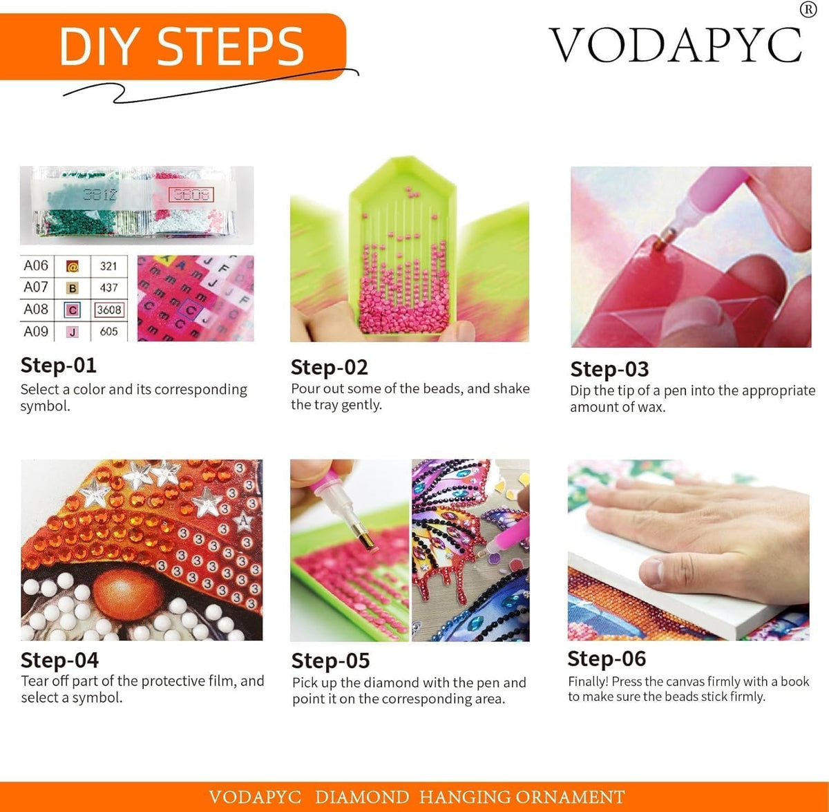 VODAPYC Halloween Tabletop Diamond Art Painting Kit, DIY Stand Up Double Sided Special Shaped Diamond Painting Desktop Ornament(Ghost Pumpkin)