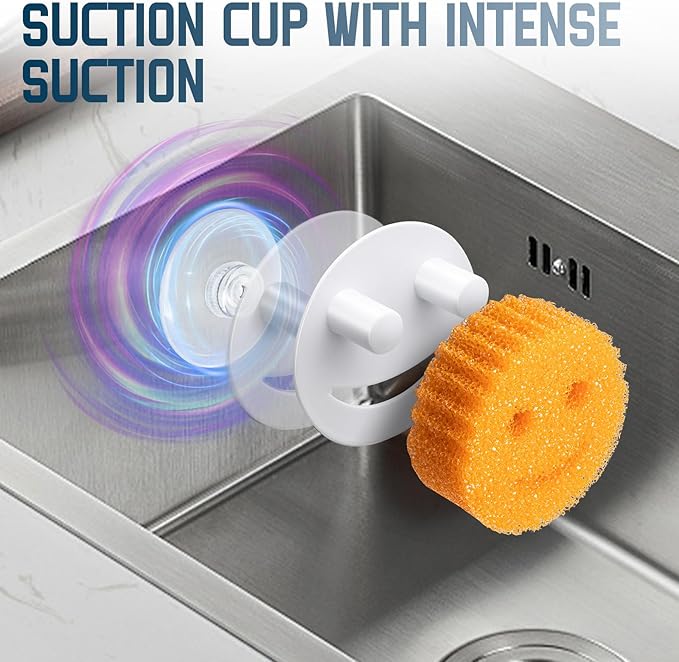 Stainless Steel Smiley Face Sponge Holder, Kitchen Accessories Decor