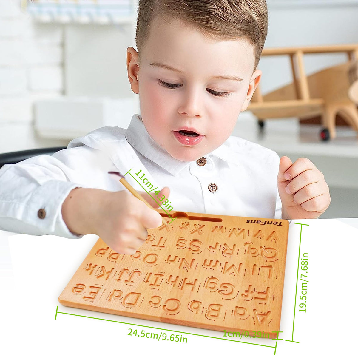 Montessori Alphabet Tracing Board, ABC Writing Practice Toy for Ages 3-5