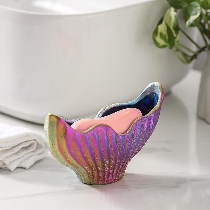 Sponge Holder for Kitchen Sink, Ceramic Dish Sponge Holder
