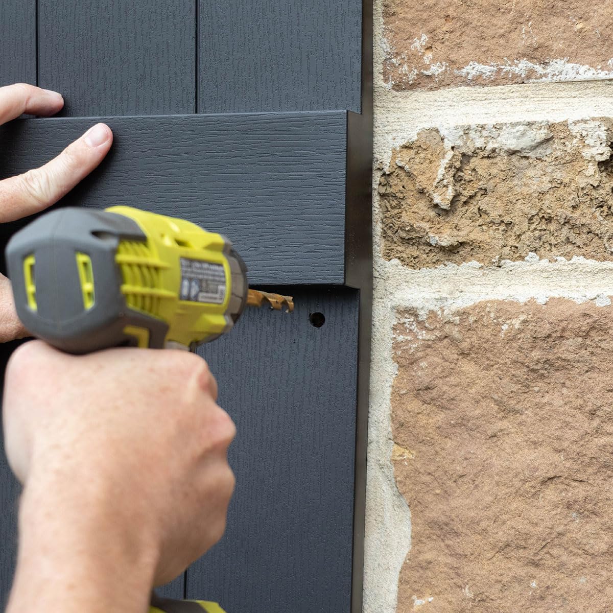 Ekena Millwork Lifetime Vinyl LP2S14X06300BL Standard Two Equal Panel Vinyls, Raised Panel Vinyl Shutters, w/Installation Shutter-Lok's & Matching Screws (Per Pair), 14.75"W x 63"H, Black