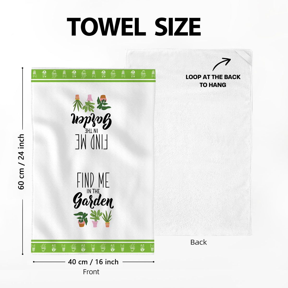 Plants Kitchen Dish Towels Decorative Set of 2, Absorbent Cute Tea & Hand Towels for Kitchen, Gardening Gifts for Plant Lovers Gardenners Women Lady Friends, Housewarming Gifts for New Home Hostress
