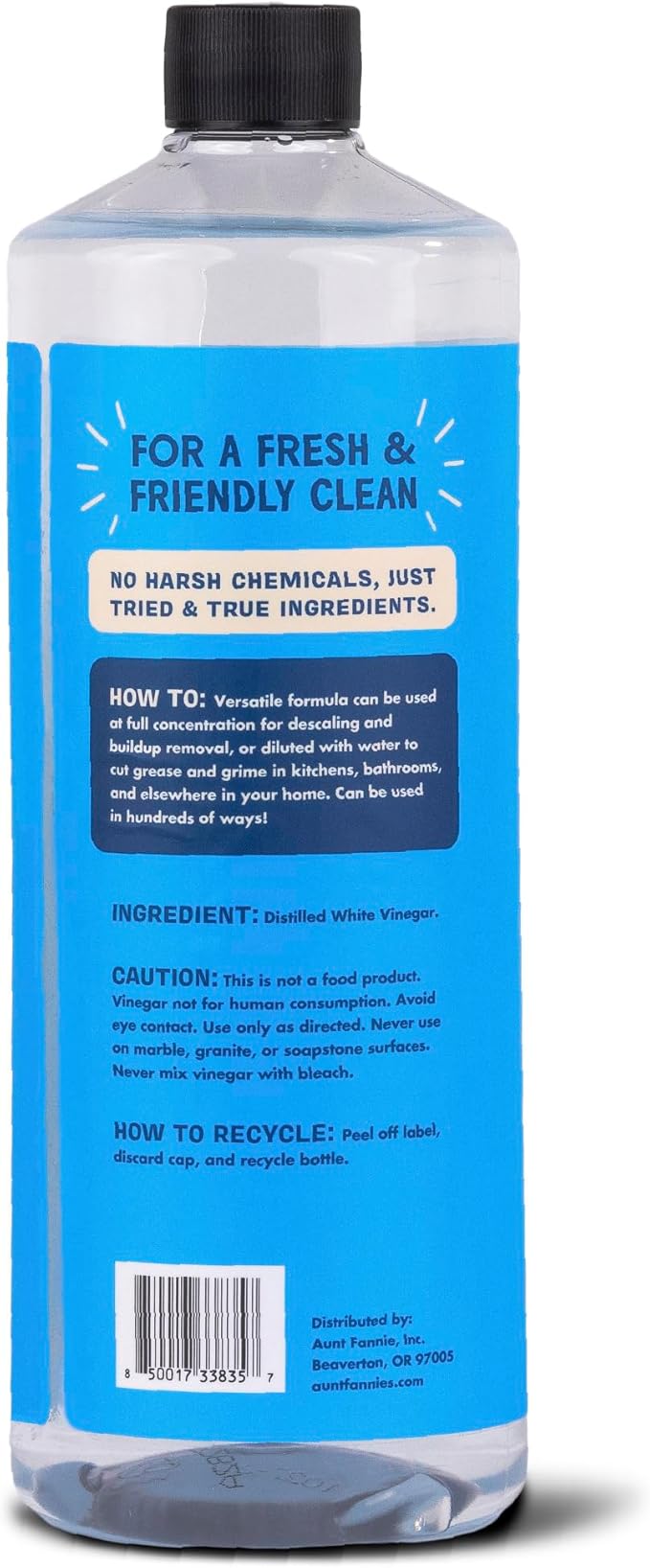 Aunt Fannie's Extra Strength Cleaning Vinegar, 32 Ounce, No Added Scents