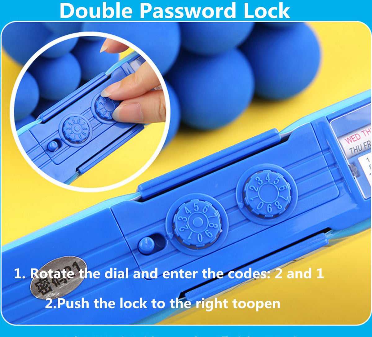 Pop up Multifunction Pencil Case for Kids Unique Stationery Set School Supplies Astronaut Pen Box for School Students Cute Pencil box for Boys with Sharpener Password Lock Schedule Whiteboard(Blue)