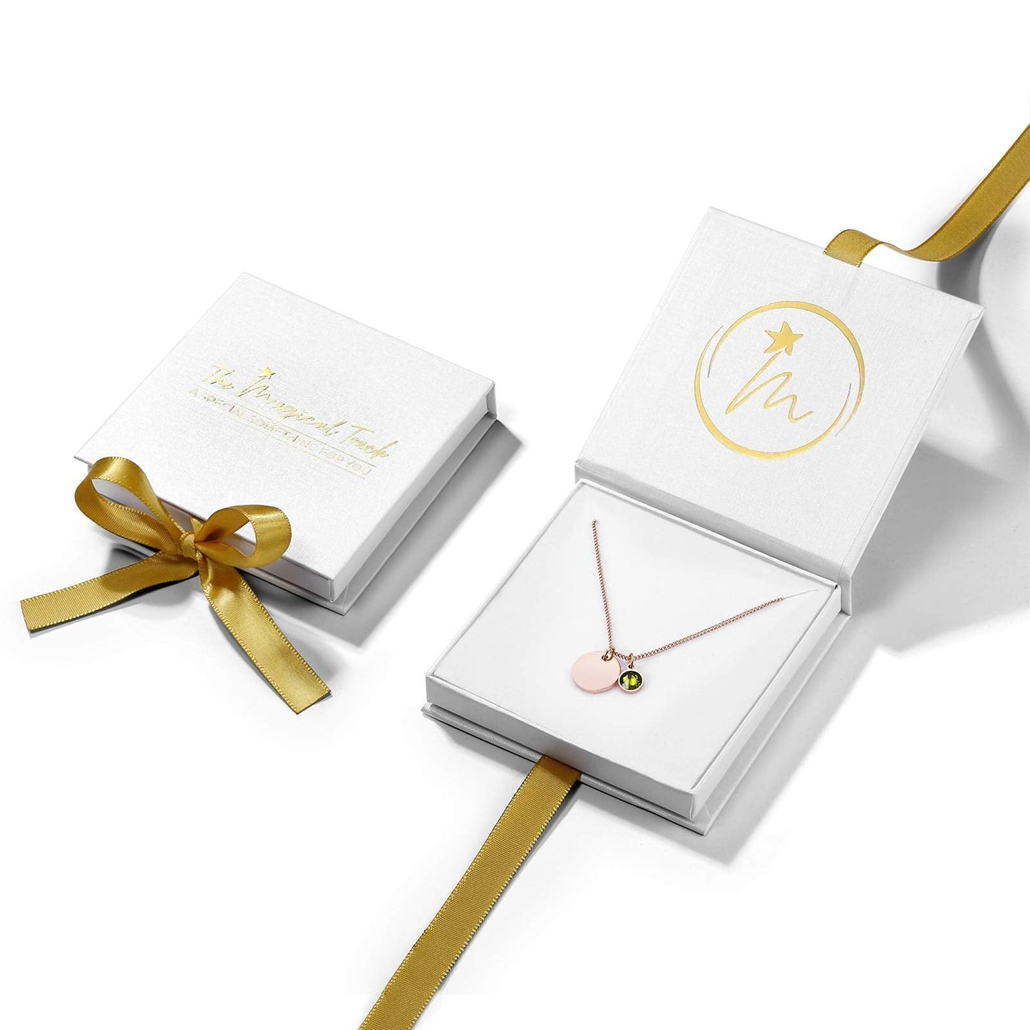 TMT Personalised birthstone necklace with gift box engraved for Daughter Mum Best Friend Girlfriend Birthday 18th 21th 30th 16th 13th Initial Name Letter pendant