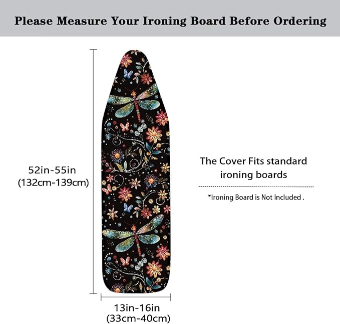 Dragonfly Ironing Board Cover Non Stick Scorch Ironing Board Cover and Pad