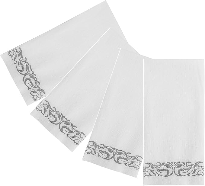 FOCUSLINE 200 Linen Feel Disposable Bathroom Napkins, Soft and Absorbent Paper