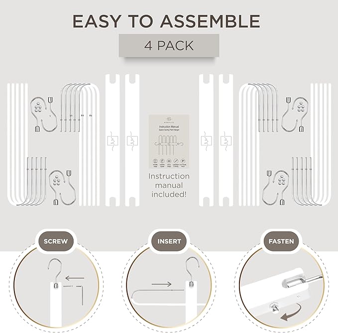 MORALVE Pants Hangers Space Saving