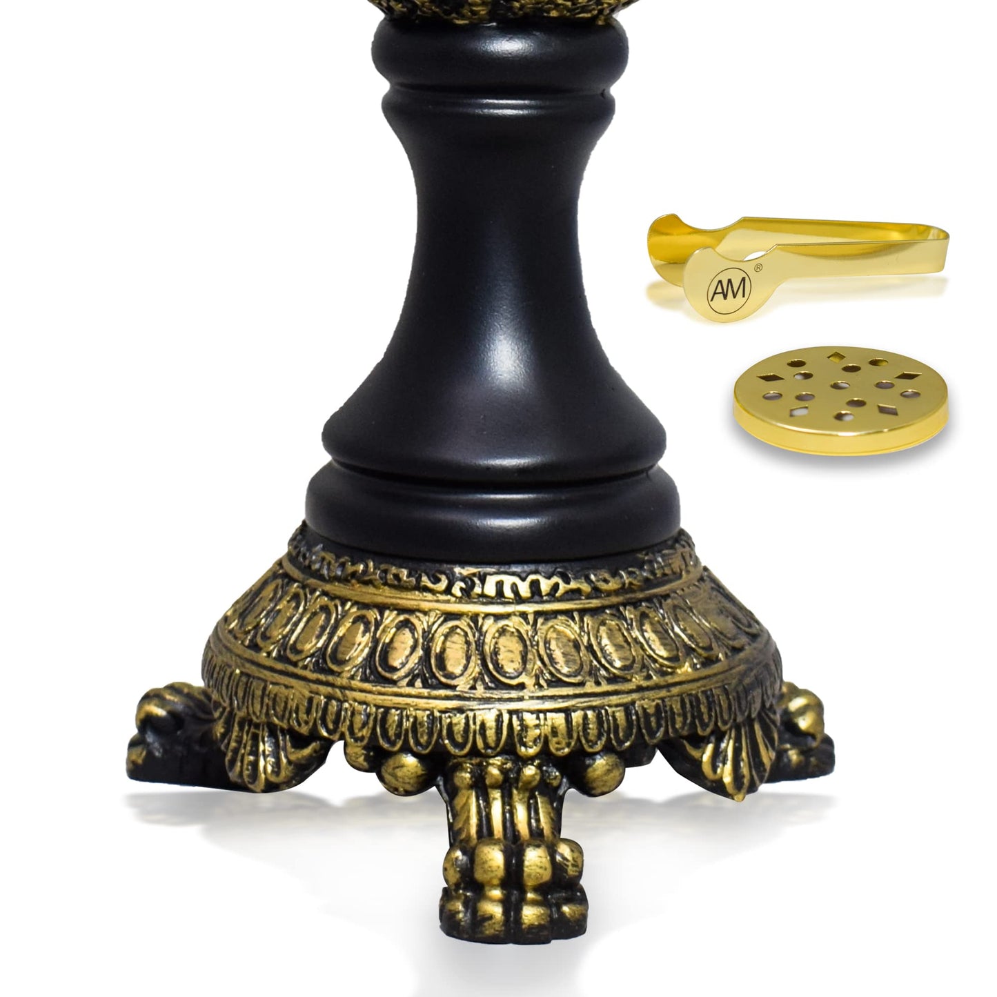 AM Lux Globe Incense Burner - Bakhoor Cone Holders | Frankincense Burner Charcoal | Mabkhara | for Office & Spiritual Decor (Brown)
