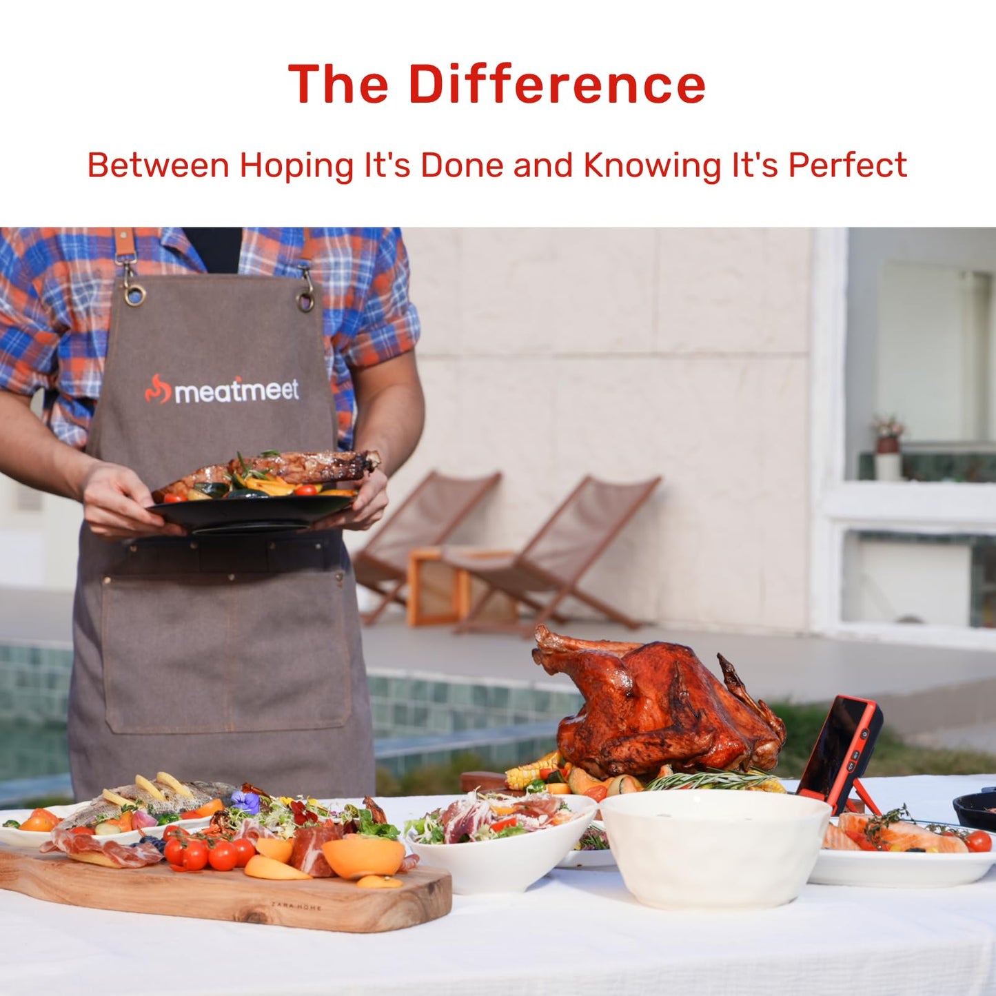 Meatmeet Wireless Bluetooth Meat Thermometer Digital, Standalone Base, WiFi Unlimited Range, AI guided cooking, 6 Sensors with ยฑ 0.18ยฐF Accuracy, 4 Probes for Kitchen, BBQ, Grill, Oven, Smoker (Z Pro)