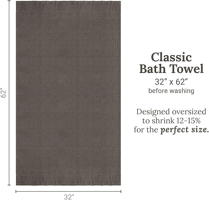 GILDEN TREE Waffle Towels for Bathroom, 100% Cotton Quick Dry Towel, Waffle