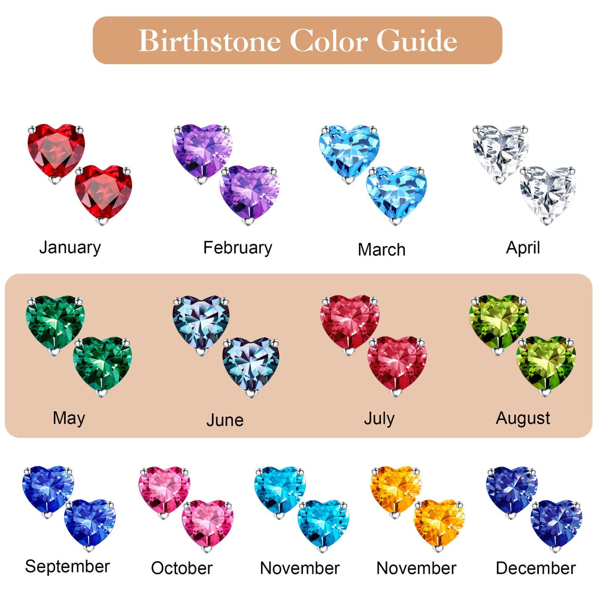 SMILEST Mothers Day Gifts for Mom Wife - May Heart Birthstone Earrings for Women, Simulate Emerald Earrings Sterling Silver Green Earring Anniversary Birthday Gifts for Women Mom Wife Grandma