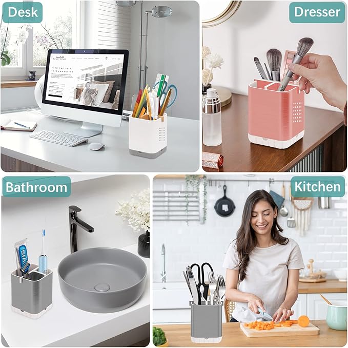 Boperzi Toothbrush Holder Toothpaste Organizer Drainage