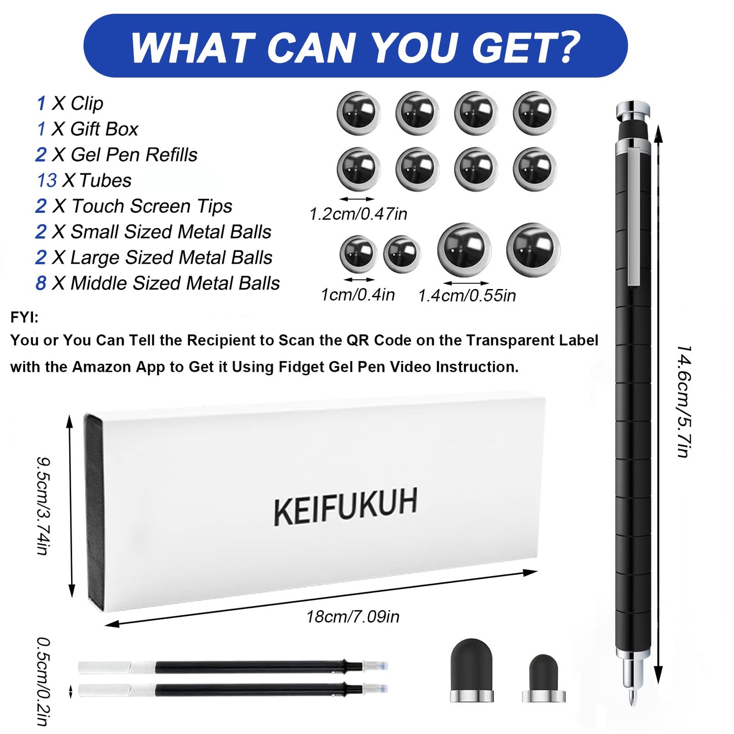 Fun Gifts for Men Fidget Gel Pens - Unique Graduation Gift for Him for High School College Graduates, Cool Birthday Gift Ideas for Teen Boys, Novelty Anniversary Stocking Stuffers White Elephant Gifts