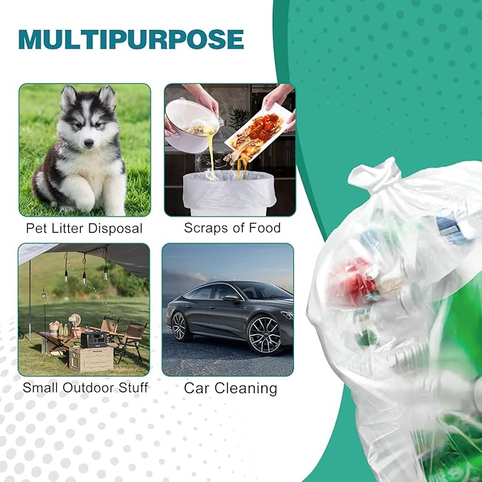 120 Count 8 Gallon Trash Bags Unscented