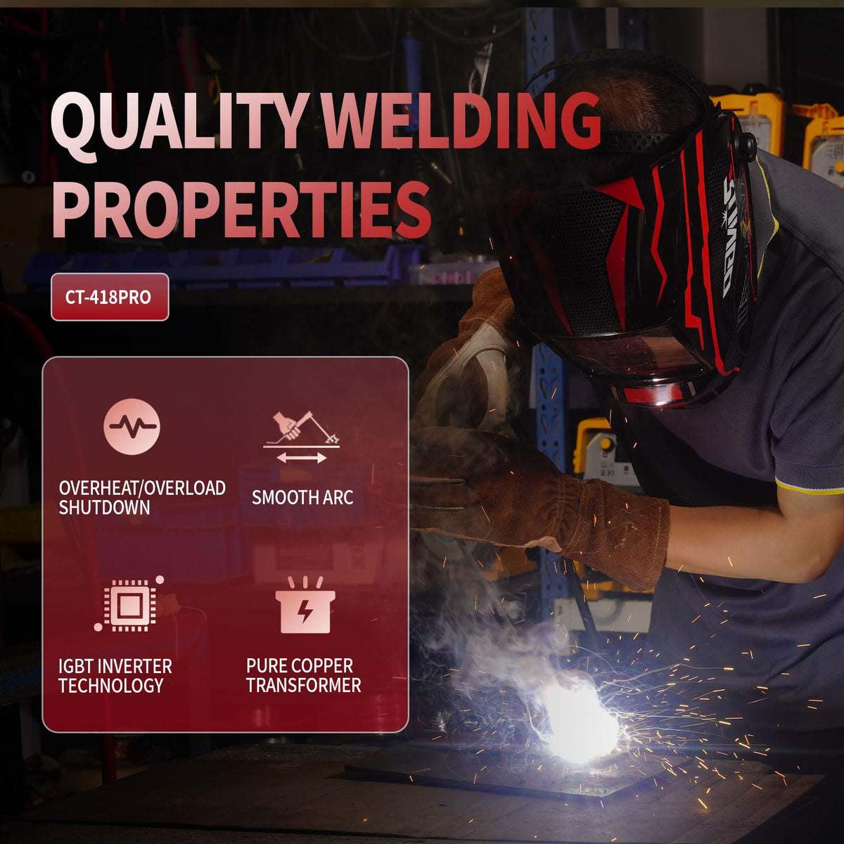 PUWU Plasma Cutter Welder Combo Gas MIG/Gasless MIG/HF TIG/Stick/CUT 5 in 1 Aluminum Welding Machine with 110V/220V Dual Voltage Multi Process Welder