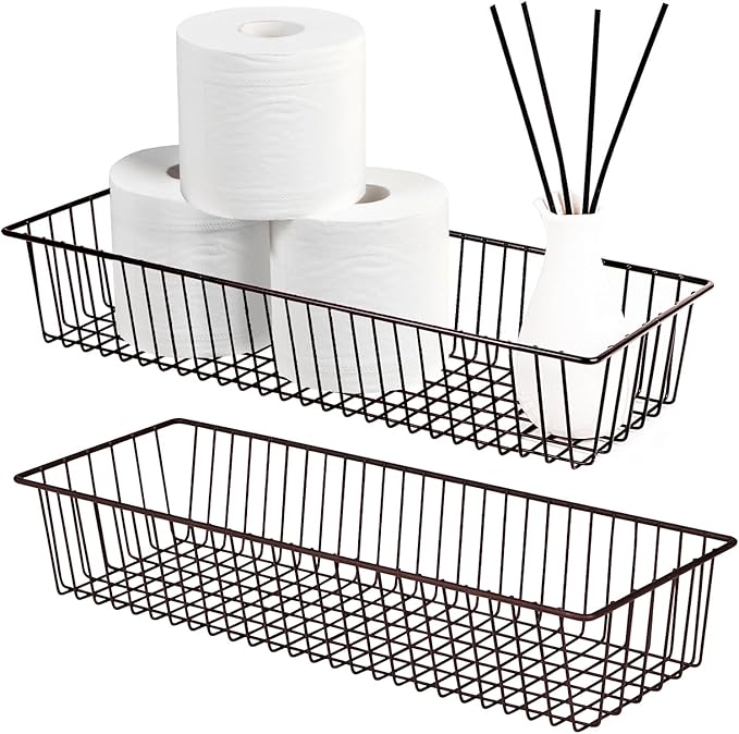 Farmhouse Decor Metal Wire Storage Organizer Bin Basket