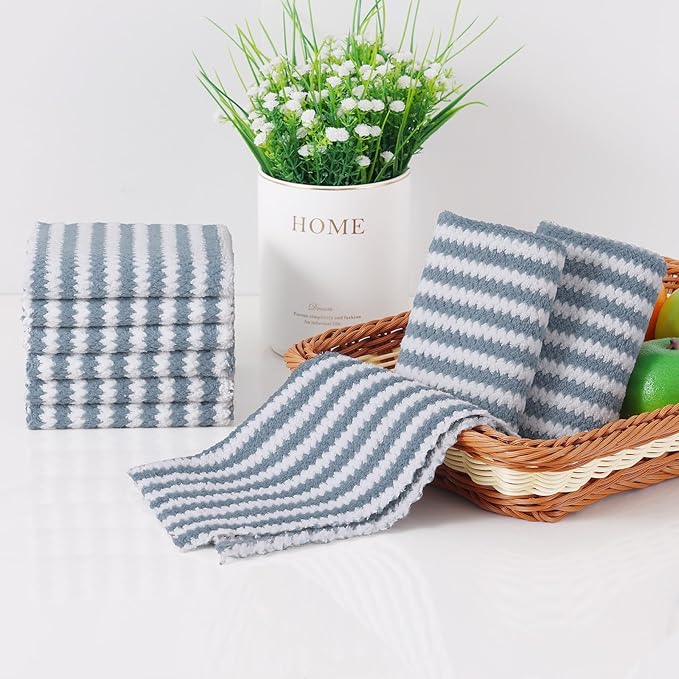 Homaxy 12 Pack Kitchen Dish Cloths, Ultra Soft and Absorbent Dish Towels
