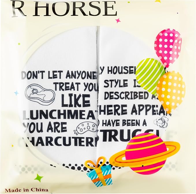 R HORSE Funny Saying Kitchen Dish Towels
