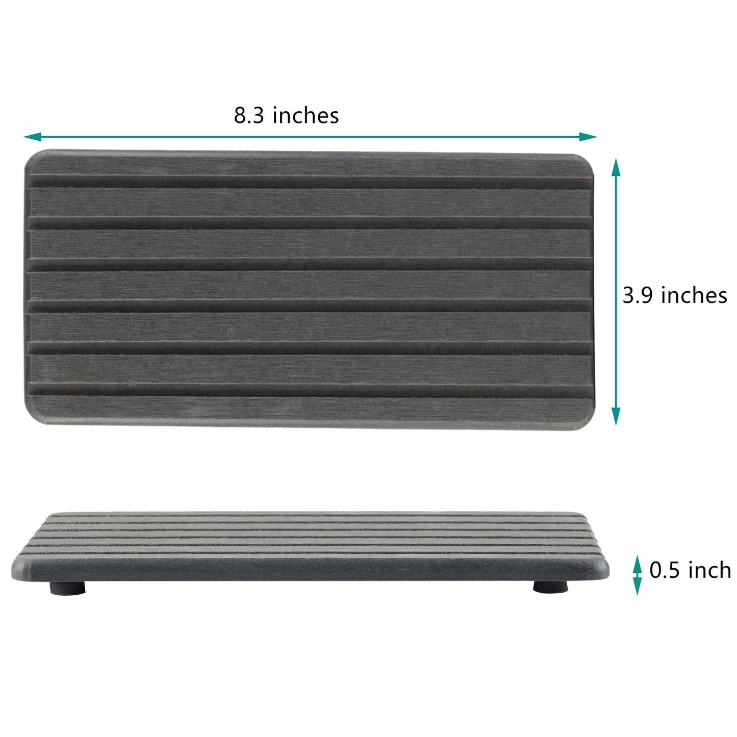 NiuYichee 2 PCS Water Absorbent diatomite Coasters, 8.3" x 4" Water Absorbing Stone Tray for Sink, Stone Drying mat for Kitchen Counter, Stone soap Tray Used for Hand Soaps & toiletries & Plants