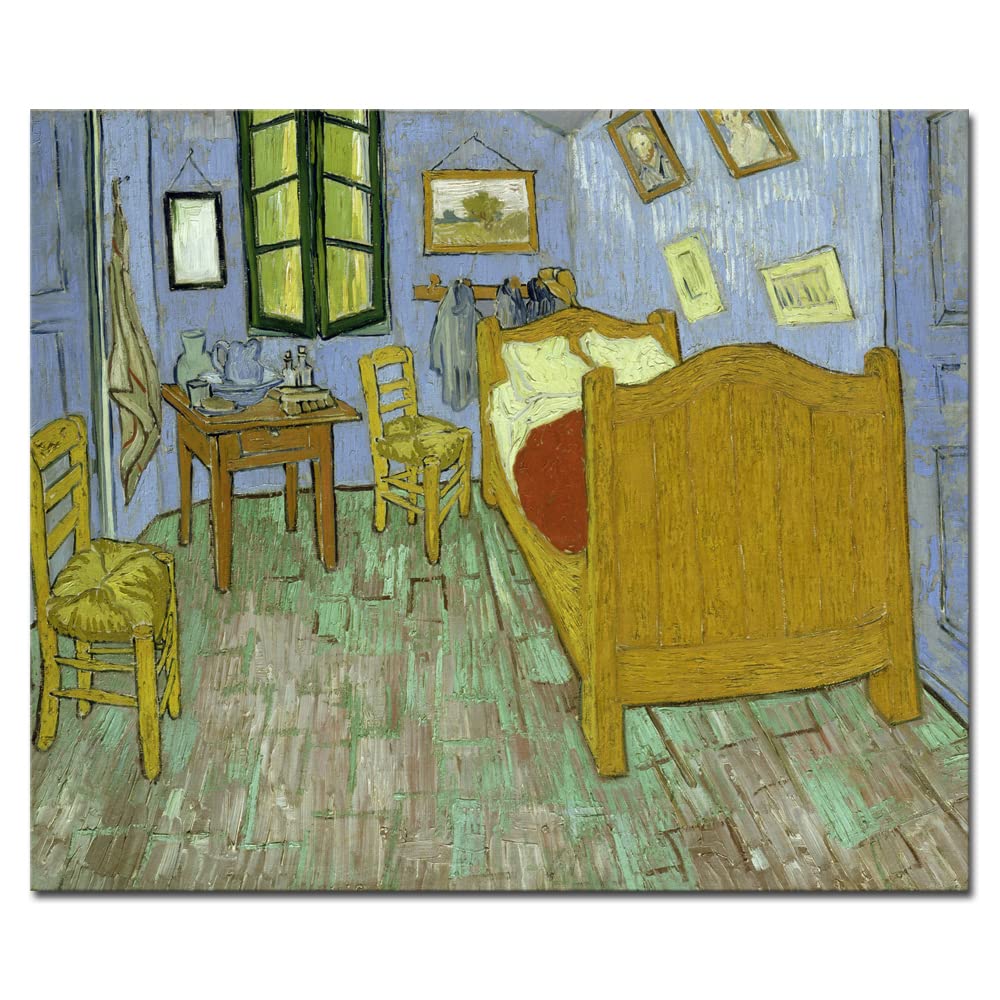 Wieco Art the Bedroom at Arles of Van Gogh Classic Canvas Prints Wall Art Famous Oil Paintings Reproduction for Bathroom Home Office Decorations Abstract Pictures Artwork for Wall Decor