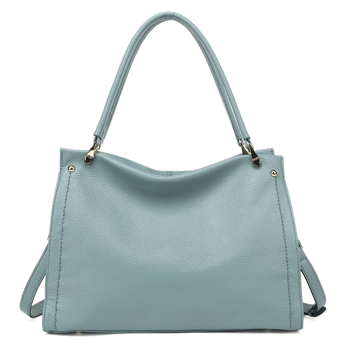 KOGTLA Medium Genuine Leather Tote Handbags for Women, Ladies Soft Satchel Shoulder Purses, Two-Handle Hobo Bags