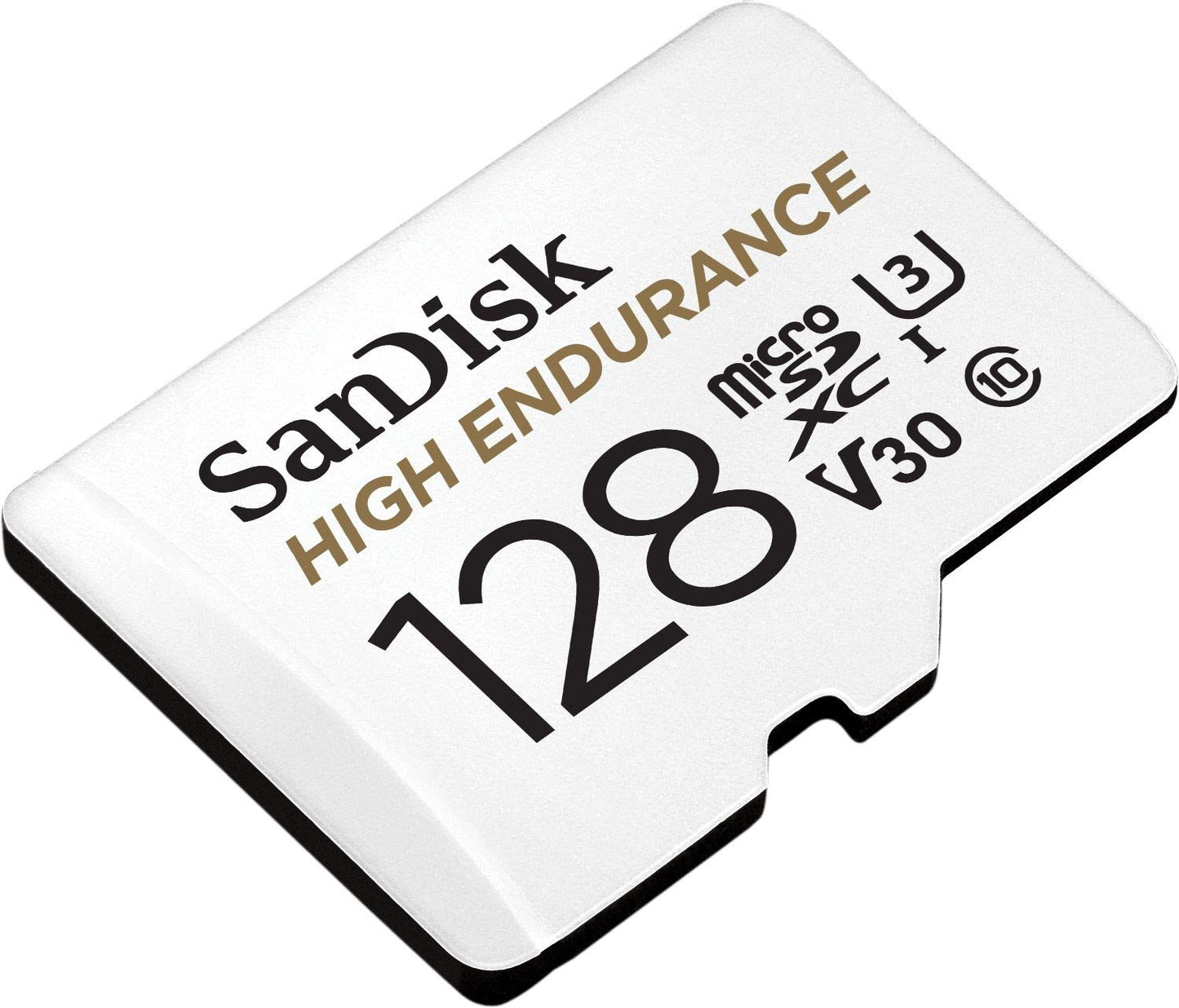 SanDisk 128GB High Endurance microSDXC card for IP cams & dash cams + SD adapter up to 10,000 Hours Full HD / 4K videos up to 100 MB/s UHS-I Class 10 U3 V30