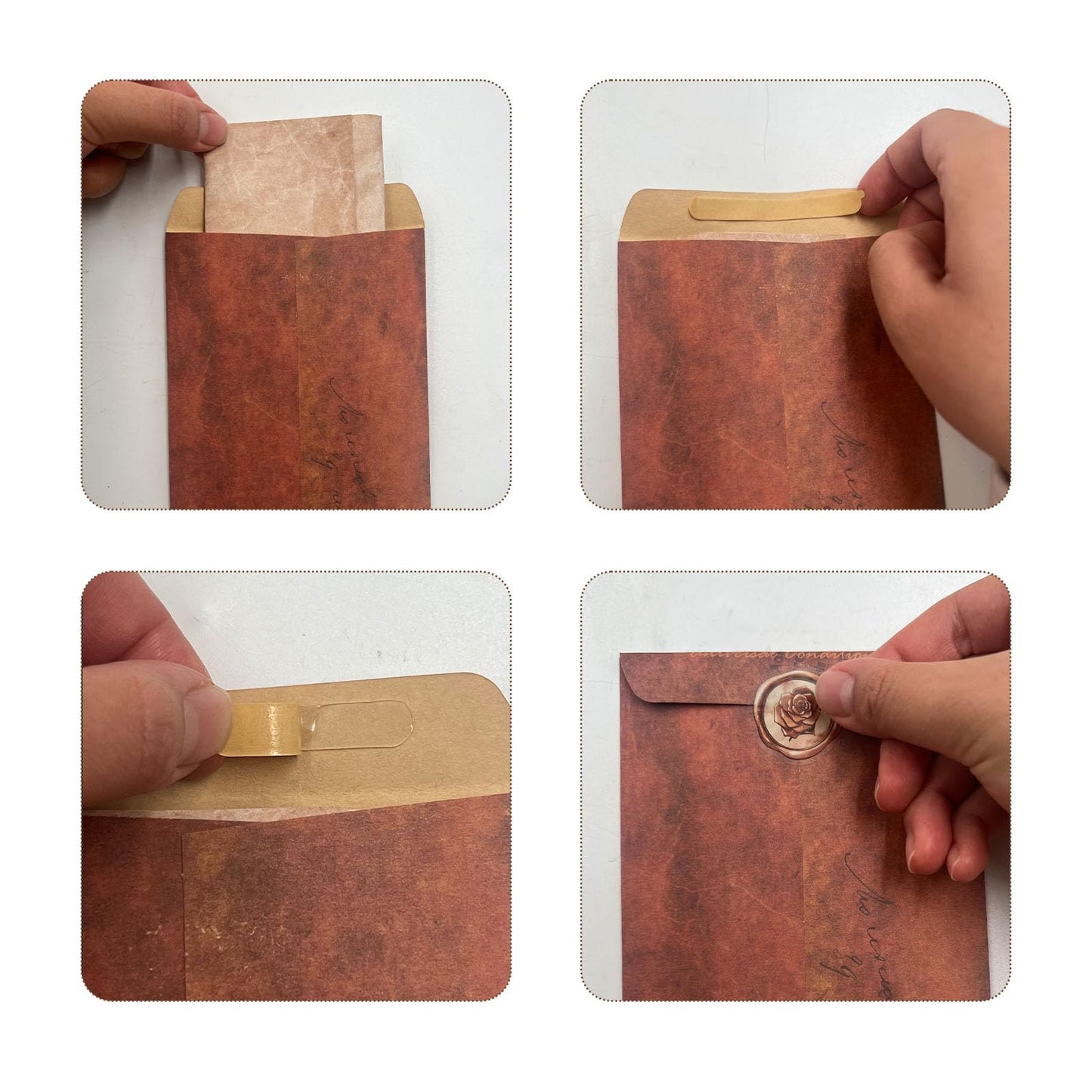 Daily Treasures 40Pcs Vintage Writing Paper and 20 Envelopes Set with 20 Wax Seal Stickers&Adhesive Strips,Unique A5 Stationary Paper and Envelopes Set for Gifts Wedding Birthday Greeting Card(100GSM)