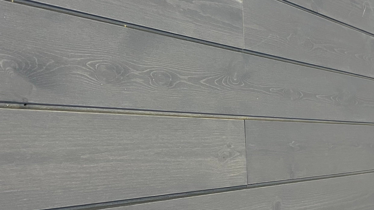 European red Pine wall Panels Soild Real Pine Wood Planks for wall decr 0.5 Tx4 W x 35.8 L inches Length (Grey)