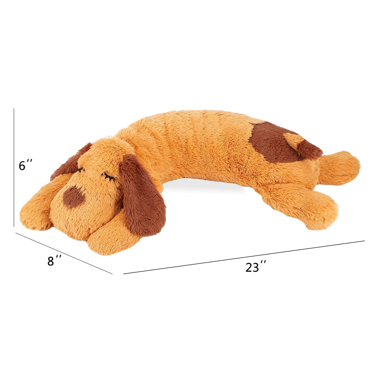WEOK Heartbeat Puppy Toy, Comfort Cuddler Pillow, Dog Anxiety Relief Calming Aid,Heartbeat Stuffed Toy for Dogs,Puppy Heartbeat Toy Sleep Aid,Dog Heartbeat Toy for Pet