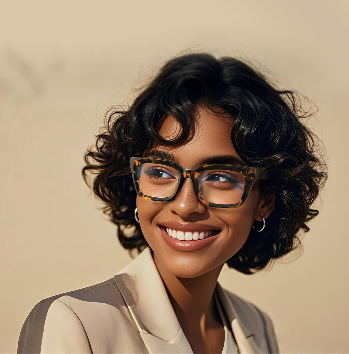 VISOONE Chunky Square Blue Light Blocking Glasses with Anti Computer Glare for Working Women Men MONTANA