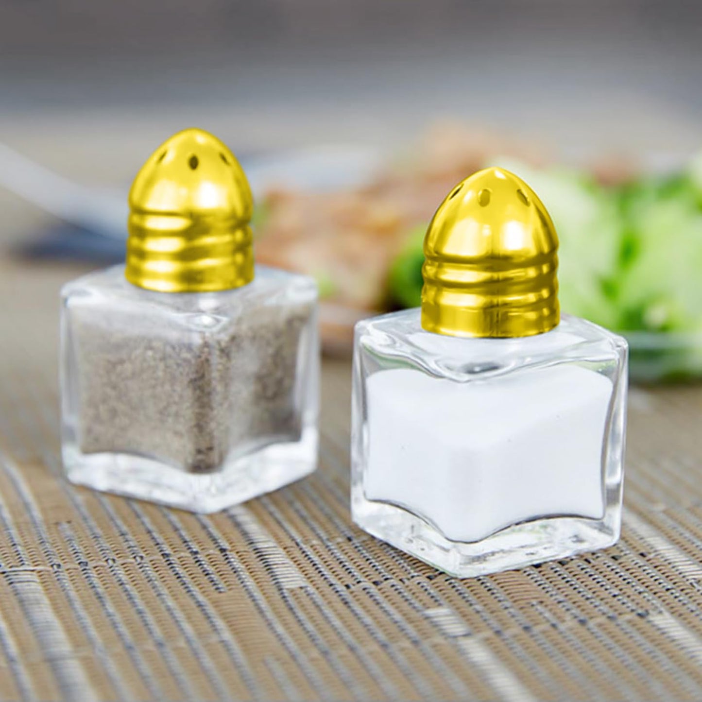 Set of 12 Mini Salt and Pepper Shakers Mini Spice Shaker Small Salt and Pepper Shakers 0.5 oz Glass Cube with 2 Pcs Funnel for Wedding Party Restaurant Home Kitchen Birthday Thanksgiving