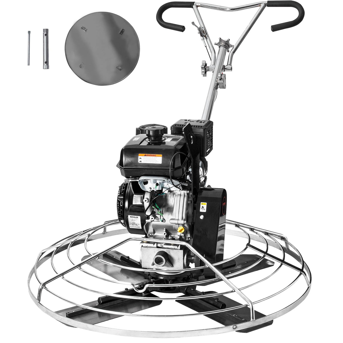 VEVOR Power Trowel 46 inch, 14HP Gas-Powered Smooth Concrete with Float Pan, Heavy Duty Commercial Screed Concrete Cement with Finishing Blade