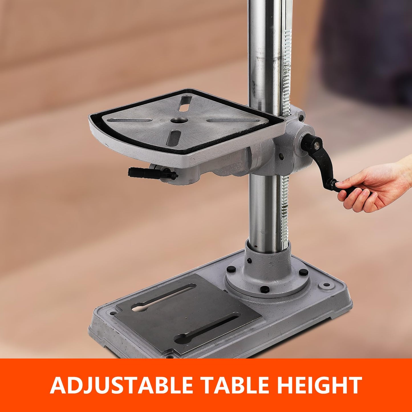 13 in Floor Drill Press, 7.5 Amp 120V, 288-3084 RPM Variable Speed Cast Iron Bench Drill Press, 0-45° Tilting Worktable, Tabletop Drilling Machine for Wood Metal