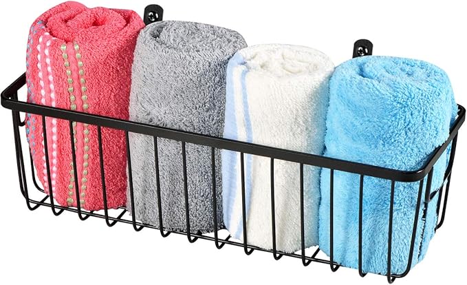 SheeChung Farmhouse Decor Metal Wire Bathroom Storage Organizer Basket Bins