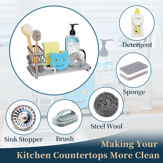 Consumest Sponge Holder for Kitchen Sink