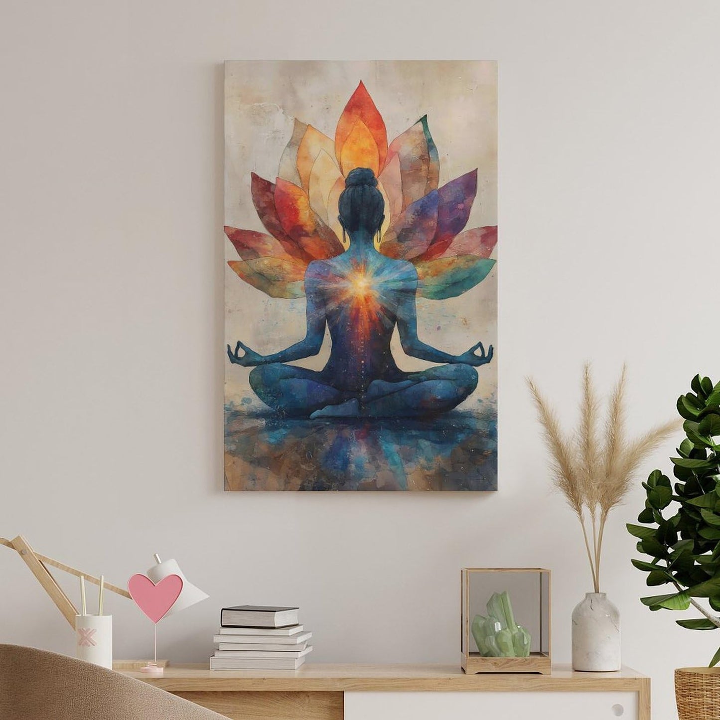 Yoga Meditation Poster Canvas Wall Art Aesthetic Decorative Painting Living Roomstyle 12x18inch(30x45cm)
