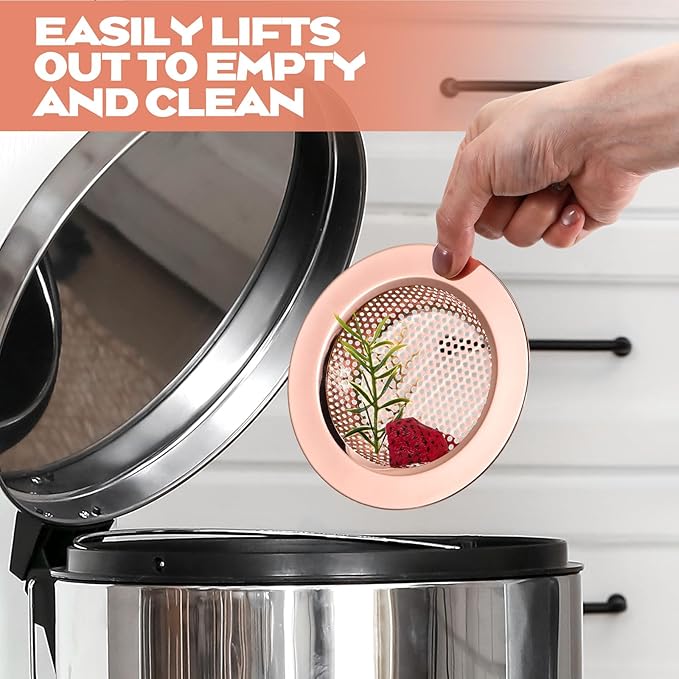 Retisee 2 Pcs Sink Strainer Stainless Steel Kitchen Sink Drain Strainer Basket