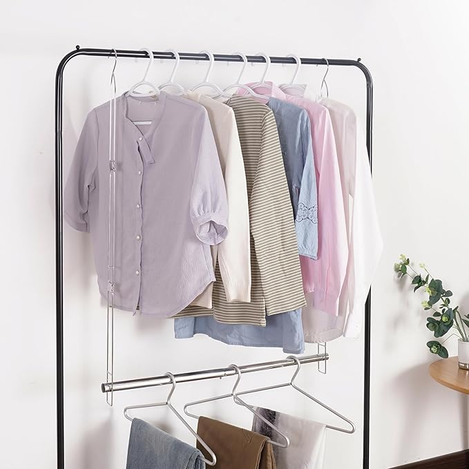 Hanging Closet Rod, 17-29In Adjustable Width and Up to 37In Height Adjustable
